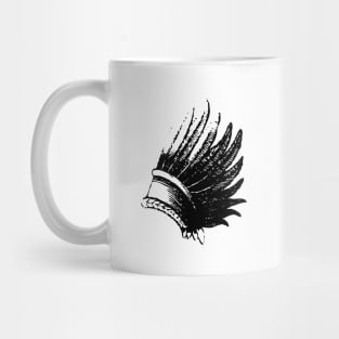 Black indian war bonnet Mug